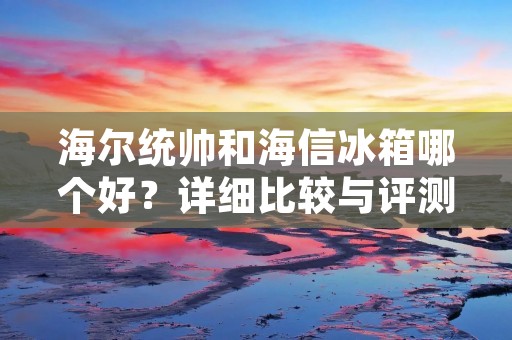 海尔统帅和海信冰箱哪个好？详细比较与评测