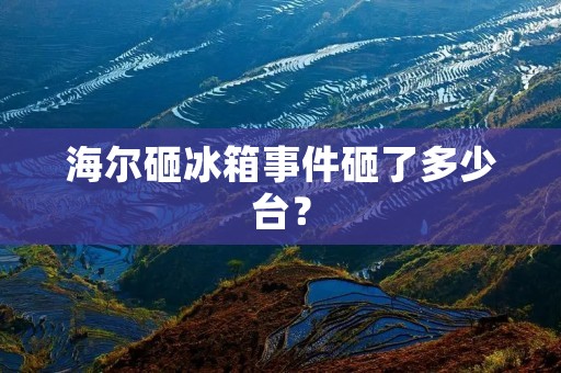 海尔砸冰箱事件砸了多少台？