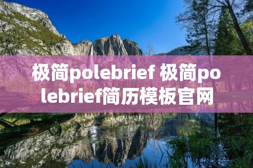 极简polebrief 极简polebrief简历模板官网