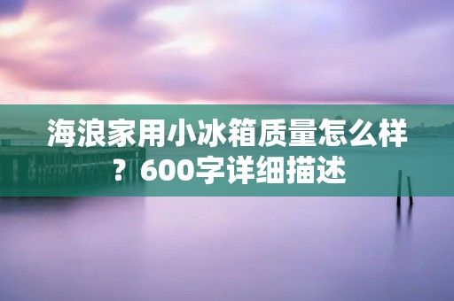 海浪家用小冰箱质量怎么样?600字详细描述 海浪家用小冰箱质量怎么样?600字详细描述