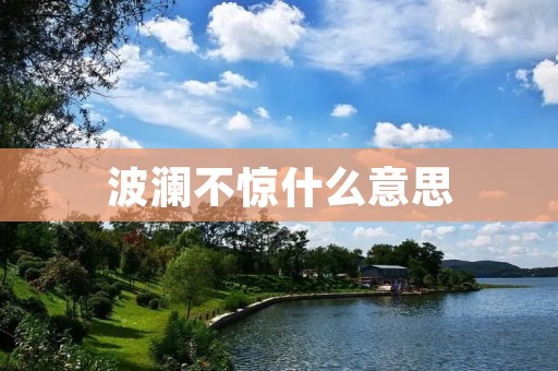 波澜不惊什么意思