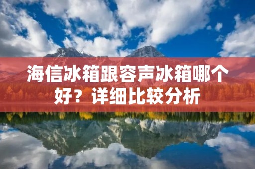 海信冰箱跟容声冰箱哪个好?详细比较分析 海信冰箱跟容声冰箱哪个好?详细比较分析