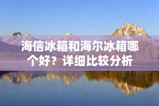 海信冰箱和海尔冰箱哪个好?详细比较分析 海信冰箱和海尔冰箱哪个好?详细比较分析