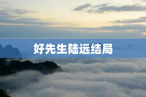 好先生陆远结局:爱情的终点,友情的新起点 好先生陆远结局:爱情的终点,友情的新起点