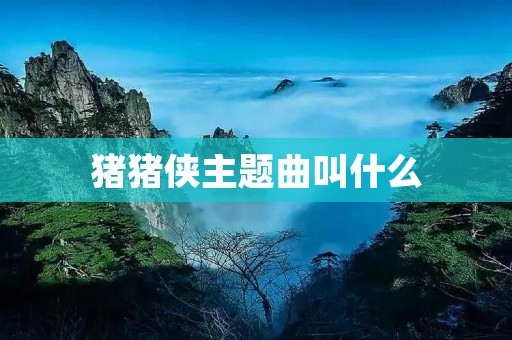 猪猪侠主题曲叫什么