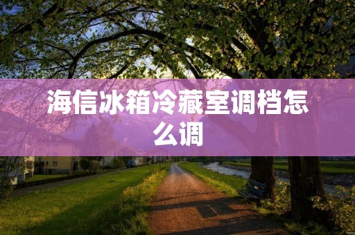 海信冰箱冷藏室调档怎么调