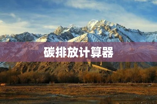 碳排放计算器：量化碳足迹，助力低碳生活