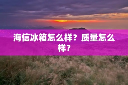 海信冰箱怎么样?质量怎么样? 海信冰箱怎么样?质量怎么样?