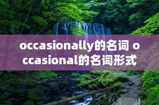 occasionally的名词 occasional的名词形式