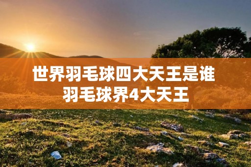 世界羽毛球四大天王是谁 羽毛球界4大天王