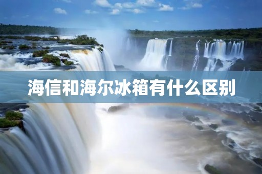 海信和海尔冰箱有什么区别