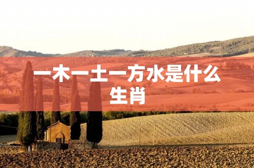 一木一土一方水是什么生肖