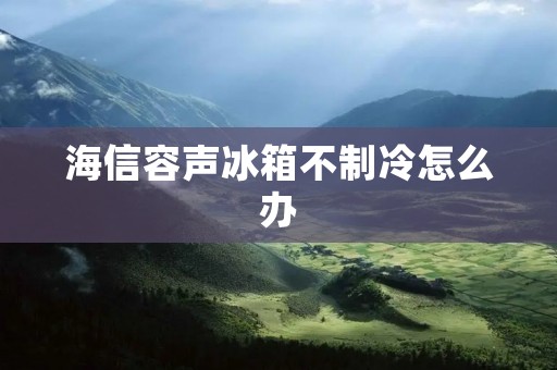 海信容声冰箱不制冷怎么办
