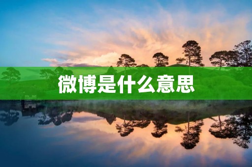 微博是什么意思