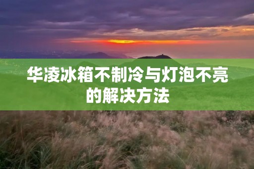 华凌冰箱不制冷与灯泡不亮的解决方法
