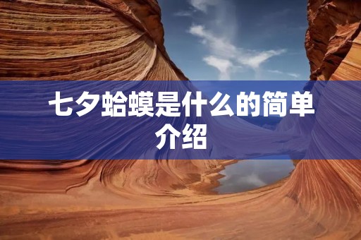 七夕蛤蟆是什么的简单介绍