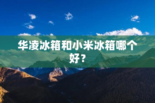 华凌冰箱和小米冰箱哪个好？