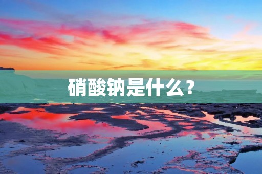硝酸钠是什么？