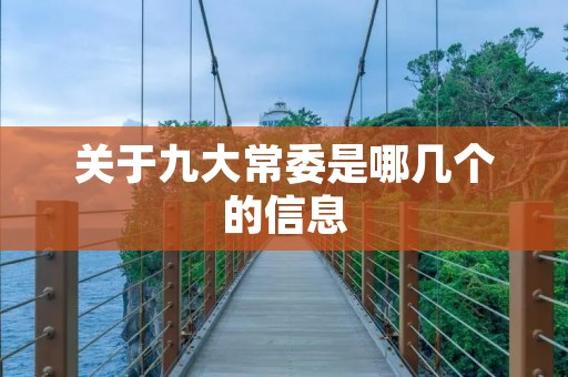 关于九大常委是哪几个的信息