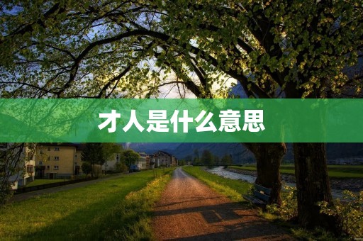 才人是什么意思 才人是什么意思