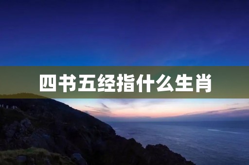 四书五经指什么生肖