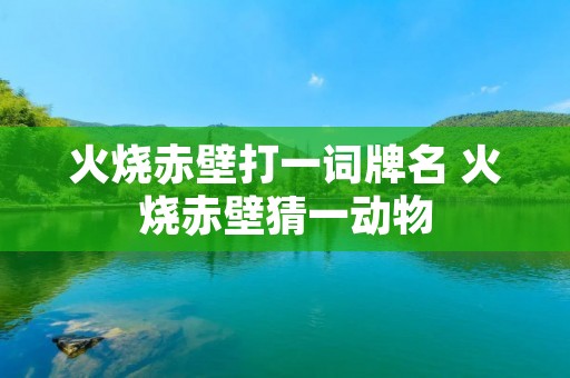 火烧赤壁打一词牌名 火烧赤壁猜一动物