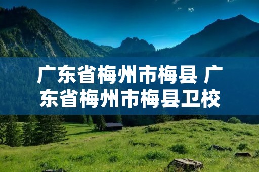 广东省梅州市梅县 广东省梅州市梅县卫校