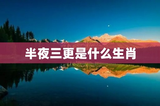 半夜三更是什么生肖