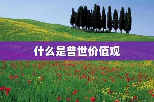 什么是普世价值观