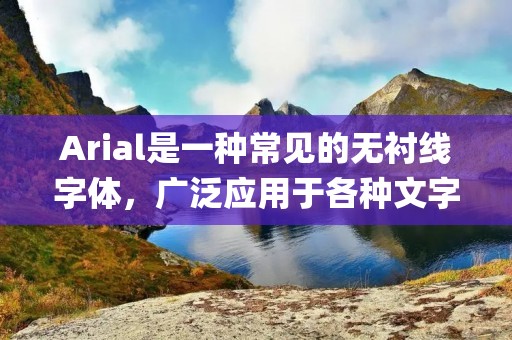 Arial是一种常见的无衬线字体，广泛应用于各种文字排版和设计中。它于1982年由美国软件公司Monotype Imaging开发，并在1989年被微软收购，成为Windows操作系统的默认字体之一。Arial字体具有简洁、清晰的特点，适用于各种场景，如印刷品、网页设计、广告等。