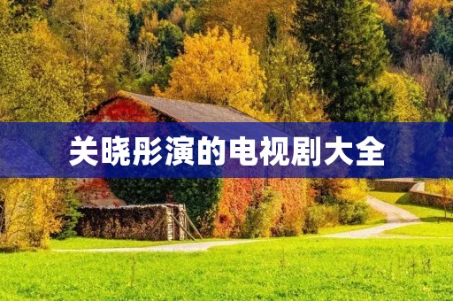 关晓彤演的电视剧大全 关晓彤演的电视剧大全