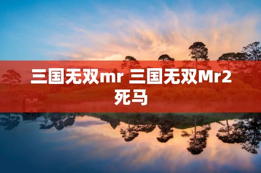 三国无双mr 三国无双Mr2死马 三国无双mr 三国无双Mr2死马