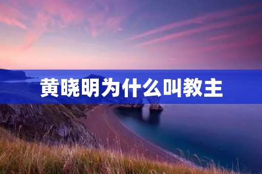 黄晓明为什么叫教主