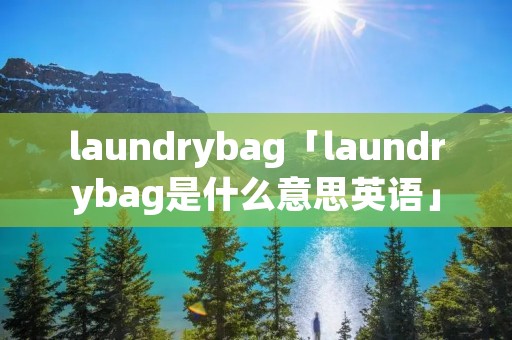 laundrybag「laundrybag是什么意思英语」