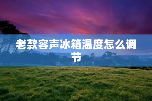 老款容声冰箱温度怎么调节 老款容声冰箱温度怎么调节