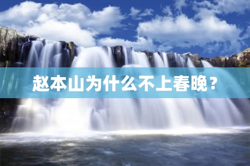 赵本山为什么不上春晚? 赵本山为什么不上春晚?