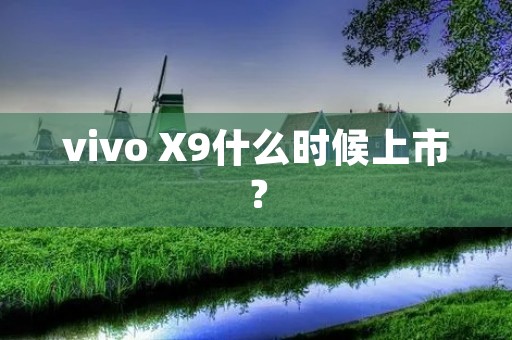 vivo X9什么时候上市？