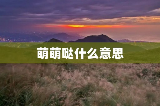 萌萌哒什么意思