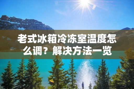 老式冰箱冷冻室温度怎么调？解决方法一览