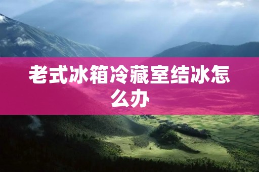 老式冰箱冷藏室结冰怎么办 老式冰箱冷藏室结冰怎么办