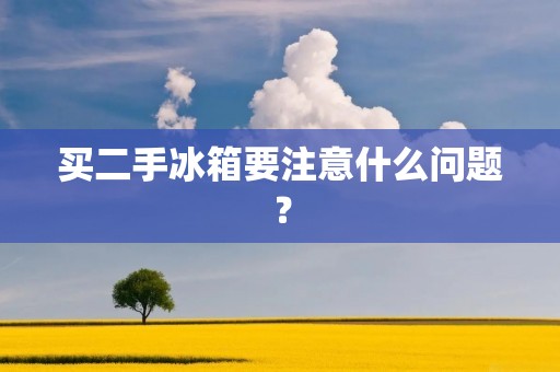 买二手冰箱要注意什么问题? 买二手冰箱要注意什么问题?