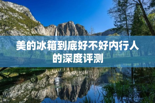 美的冰箱到底好不好内行人的深度评测