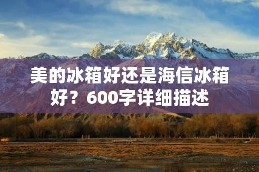 美的冰箱好还是海信冰箱好?600字详细描述 美的冰箱好还是海信冰箱好?600字详细描述