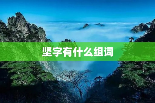 坚字有什么组词