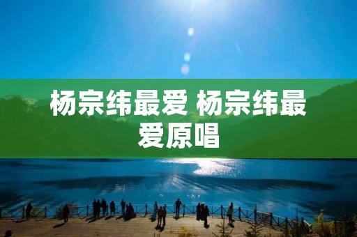 杨宗纬最爱 杨宗纬最爱原唱