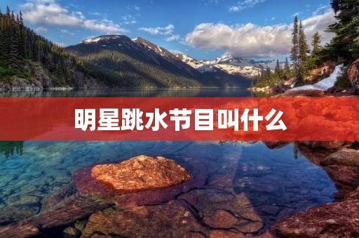 明星跳水节目叫什么 明星跳水节目叫什么