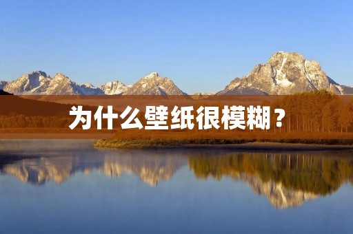 为什么壁纸很模糊?