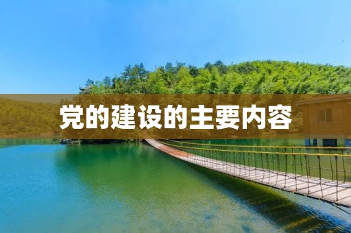 党的建设的主要内容 党的建设的主要内容