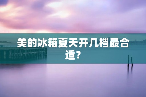 美的冰箱夏天开几档最合适? 美的冰箱夏天开几档最合适?