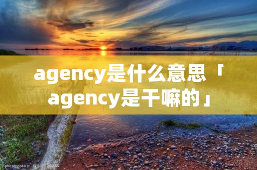 agency是什么意思「agency是干嘛的」
